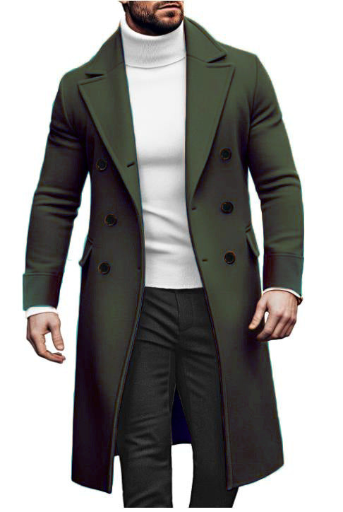 Herren Eleganter Doppelreiher-Mantel mit hochwertigem Material und klassischem Schnitt