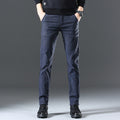 Herren moderne Chinohose mit elastischem Bund und seitlichen Taschen
