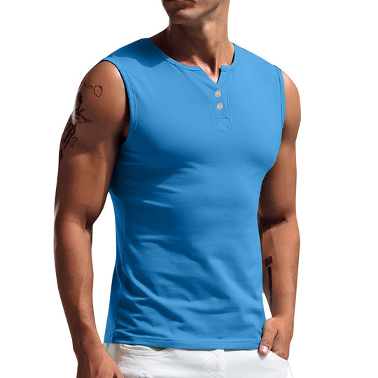 Herren Tanktop mit ausgewogenem Schnitt und praktischen Druckknöpfen