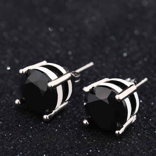 Elegante Funkelnde Zirkonia Ohrstecker In Krappenfassung