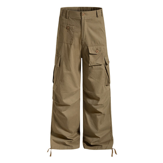 Damen weite Cargo-Hose im Utility-Stil mit Multifunktions-Taschen und Saum-Tunnelzug Shop Nory