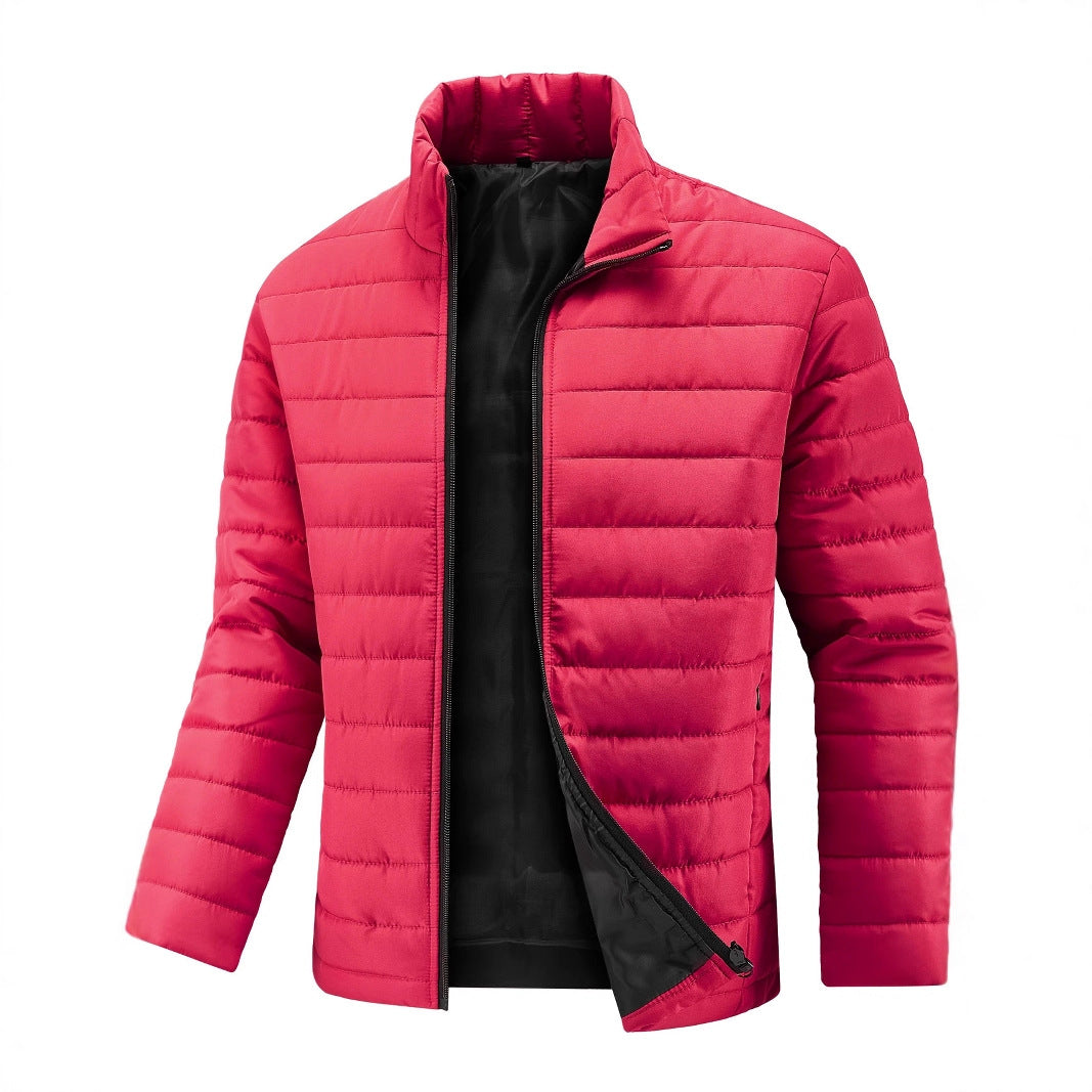 Herren Ultraleichte gesteppte Stehkragen-Isolationsjacke mit verdecktem Reißverschluss Shop Nory
