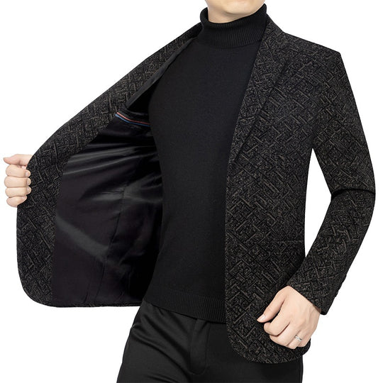 Herren Jacquard-Sakko im City-Stil aus Wollmix, unstrukturiert und halbgefüttert Shop Nory
