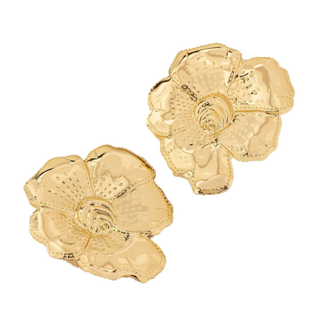 Damen Blumige Ohrringe im hochwertigen Goldfinish Shop Nory