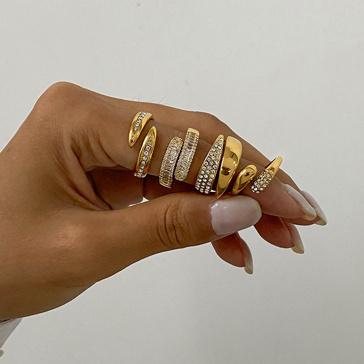 Damen Glitzernder Ring mit elegantem Design Shop Nory