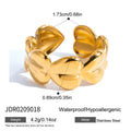 Damen Offener Ring mit verspieltem Herzdesign aus hypoallergenem Edelstahl Shop Nory