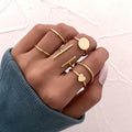 Damen Ring-Set mit einzigartigen geometrischen Formen Shop Nory