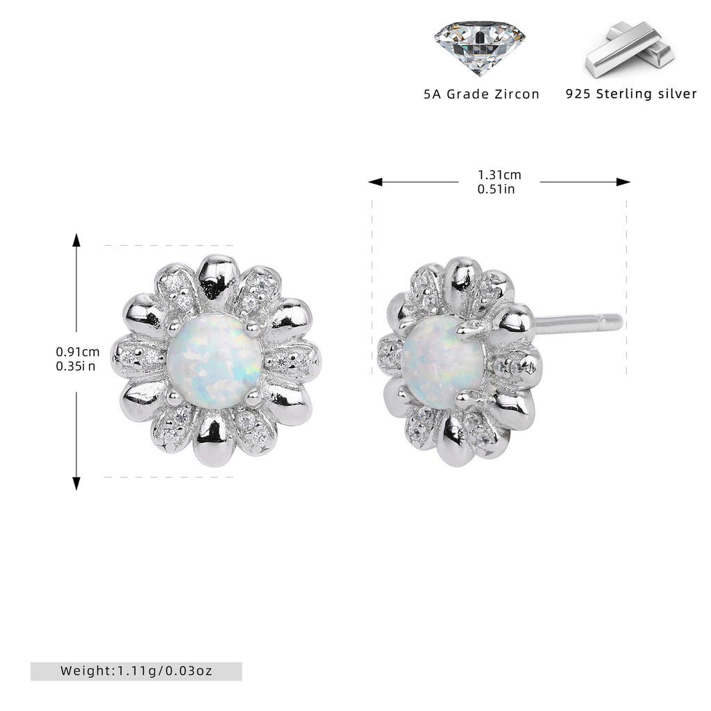Damen Ohrstecker mit floralem Design und hochwertigem Zirkonbesatz Shop Nory