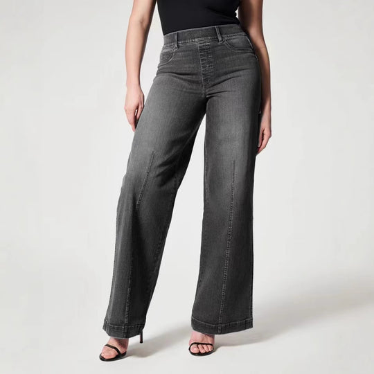 Damen Hochtaillierte Weitgeschnittene Jeanshose mit geradem Bein Shop Nory