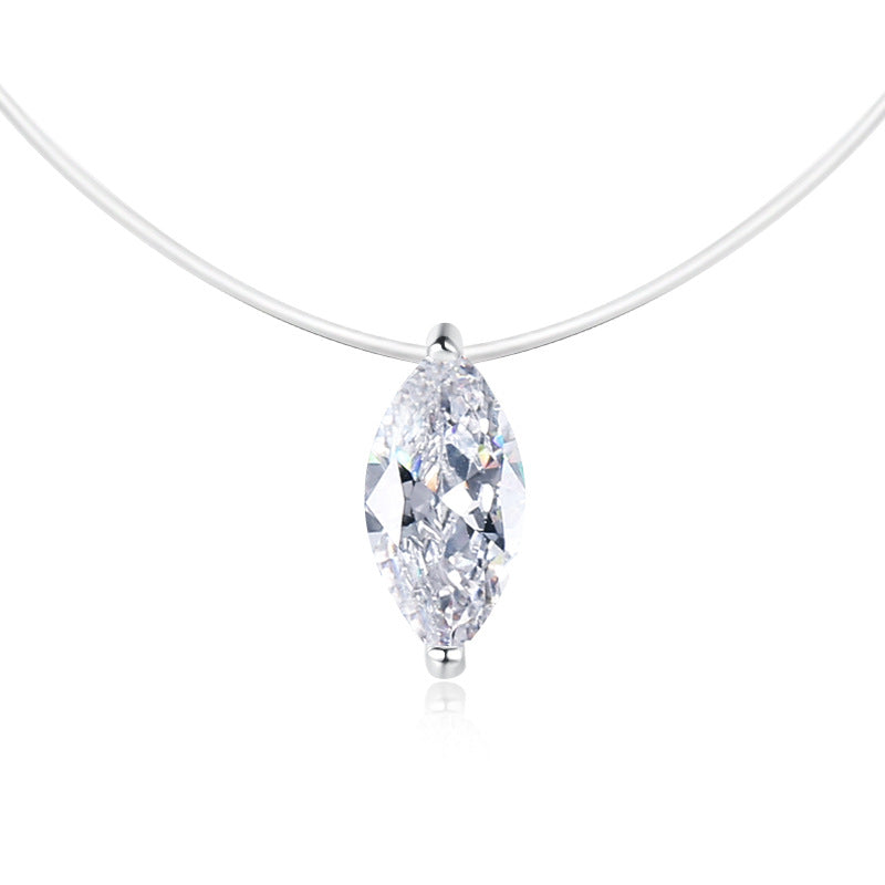 Damen Halskette mit elegantem Marquise-Anhänger Shop Nory