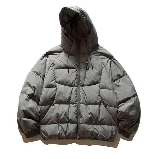 Unisex Oversize-Steppjacke im Boxy-Cut mit Kapuze und verstellbarem Saum Shop Nory