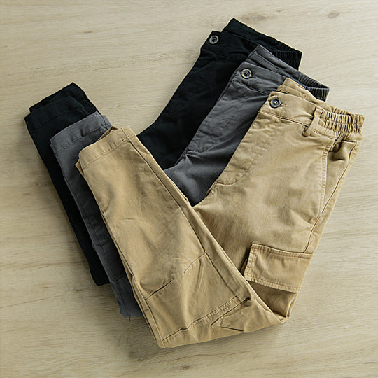 Herren Cargohose mit tapered Bein, elastischem Bund und verstärkten Knieeinsätzen Shop Nory
