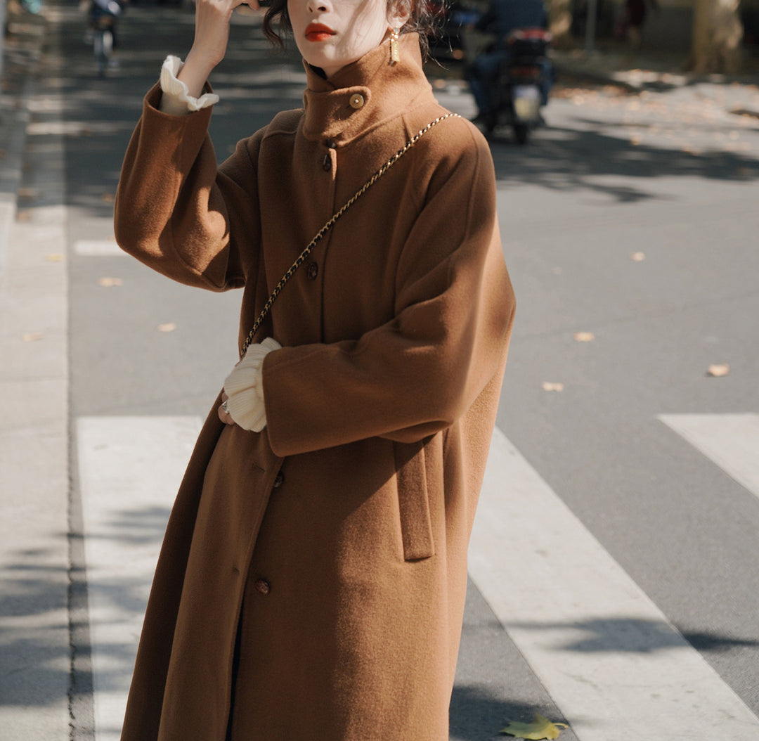 Damen Modische Oversize Wolljacke Shop Nory