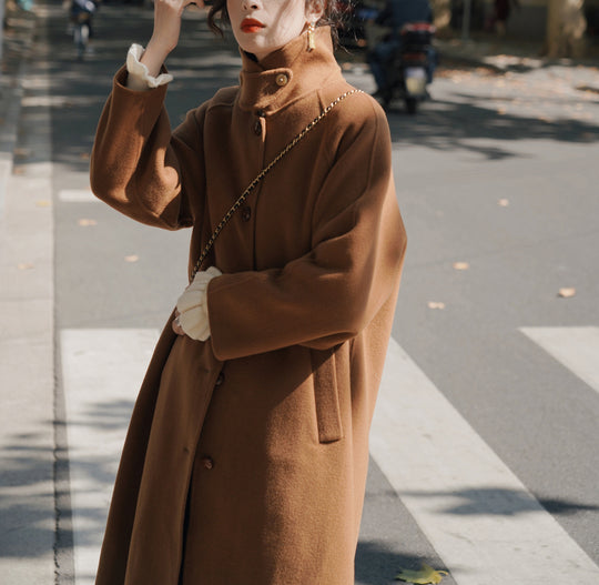 Damen Modische Oversize Wolljacke Shop Nory