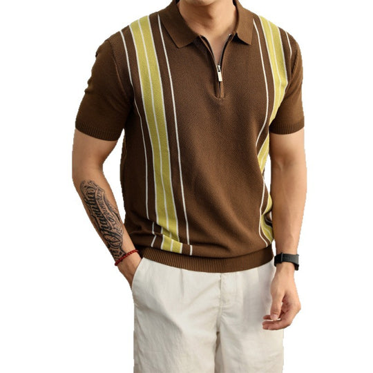 Herren Modisches Kurzarm-Strickoberteil Shop Nory
