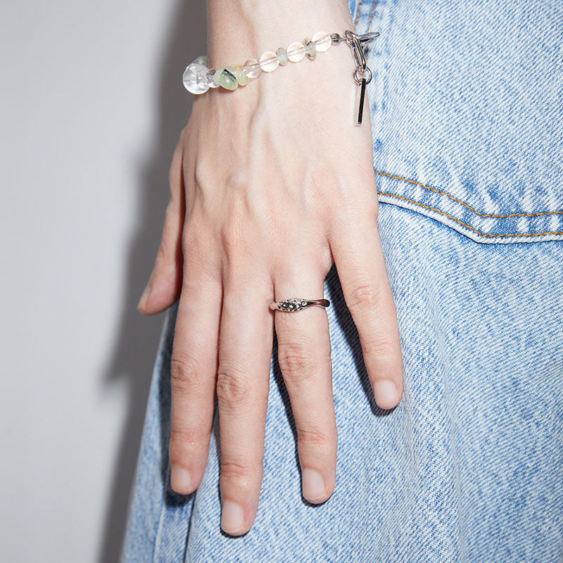 Damen Offener Ring mit strukturiertem Design Shop Nory