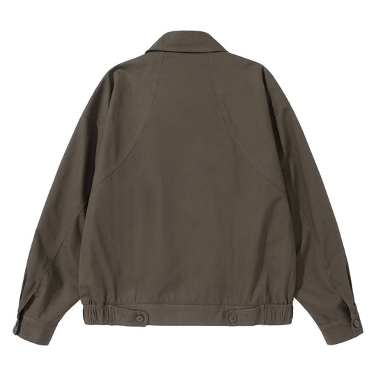Unisex Kurz geschnittener Utility-Blouson mit Hemdkragen und elastischem Saum Shop Nory