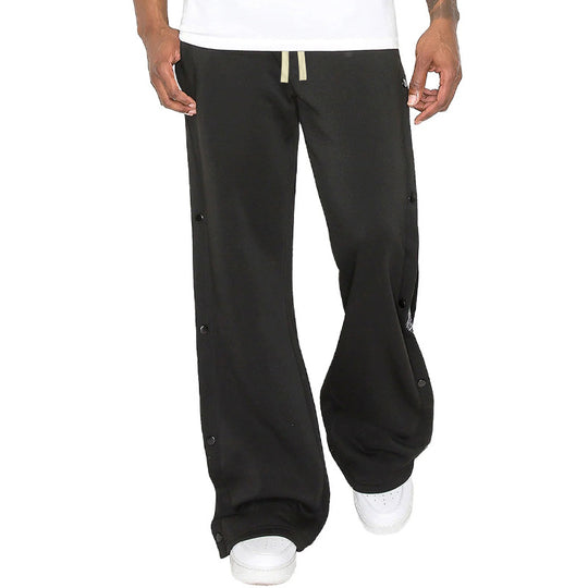Herren Weite Sweatpants mit seitlicher Druckknopf‑Öffnung & Bandana‑Einsatz Shop Nory