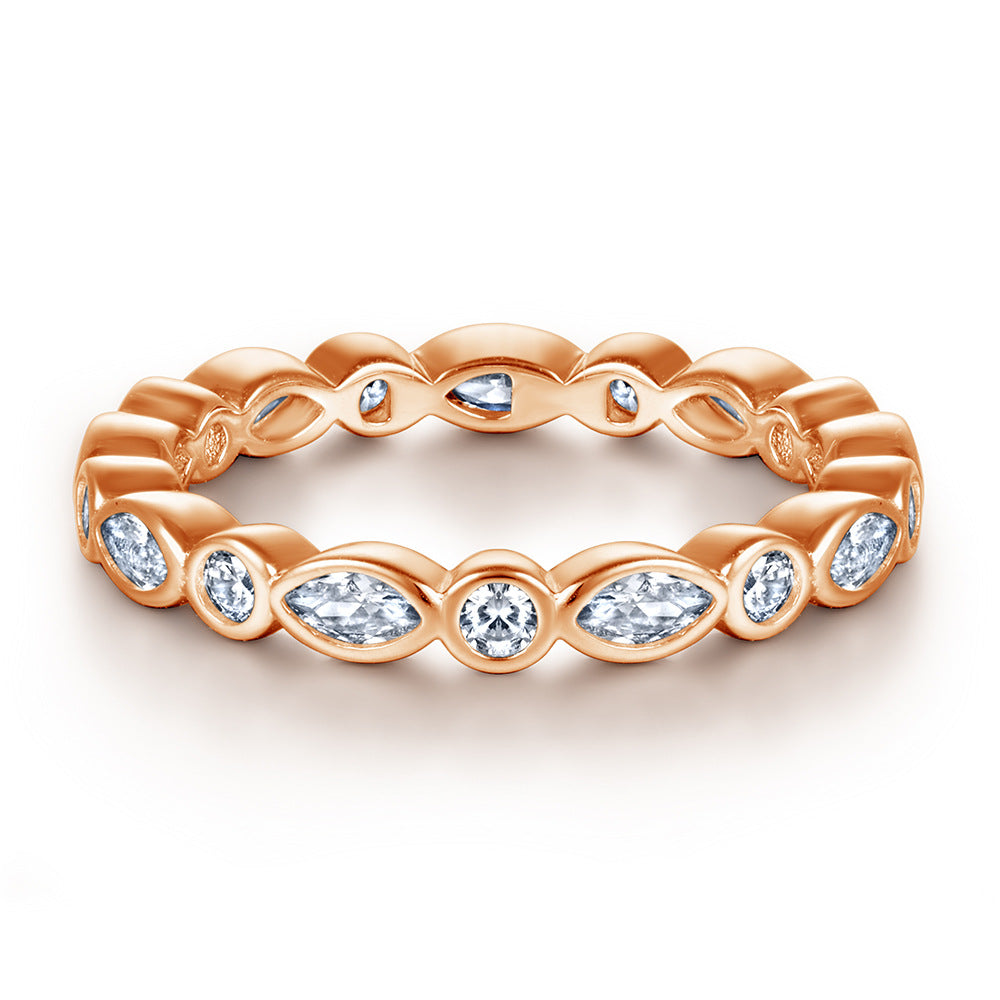 Damen Eternity Ring mit funkelnden Zirkonia-Steinen Shop Nory