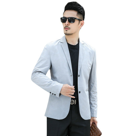 Herren Slim-Fit Sakko mit dezentem Allover‑Punktmuster Shop Nory
