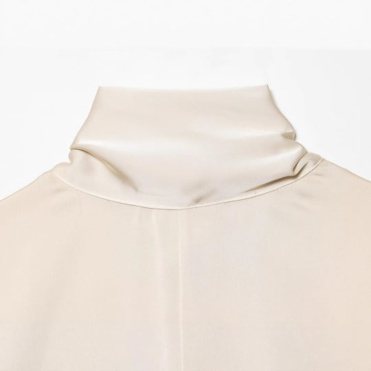 Damen Langes Hemdblusen-Kleid mit Schleifenkragen und Kimonoärmeln Shop Nory