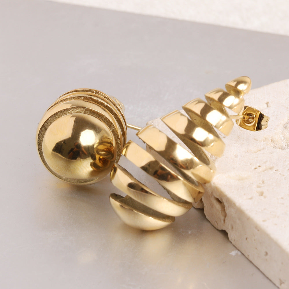 Damen Ohrhänger im modernen Spiraldesign Shop Nory