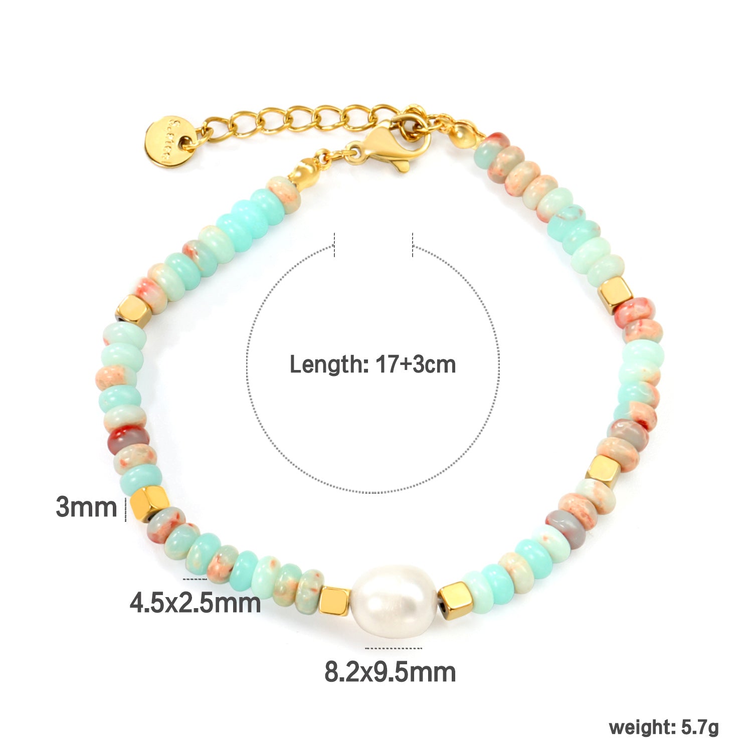 Damen Kristallarmband mit bunten Facetten Shop Nory