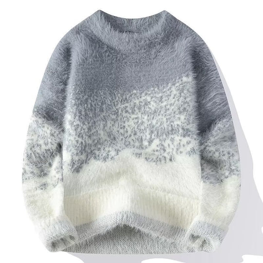 Damen Gemütlicher Rundhals Pullover aus Flauschigem Material Shop Nory