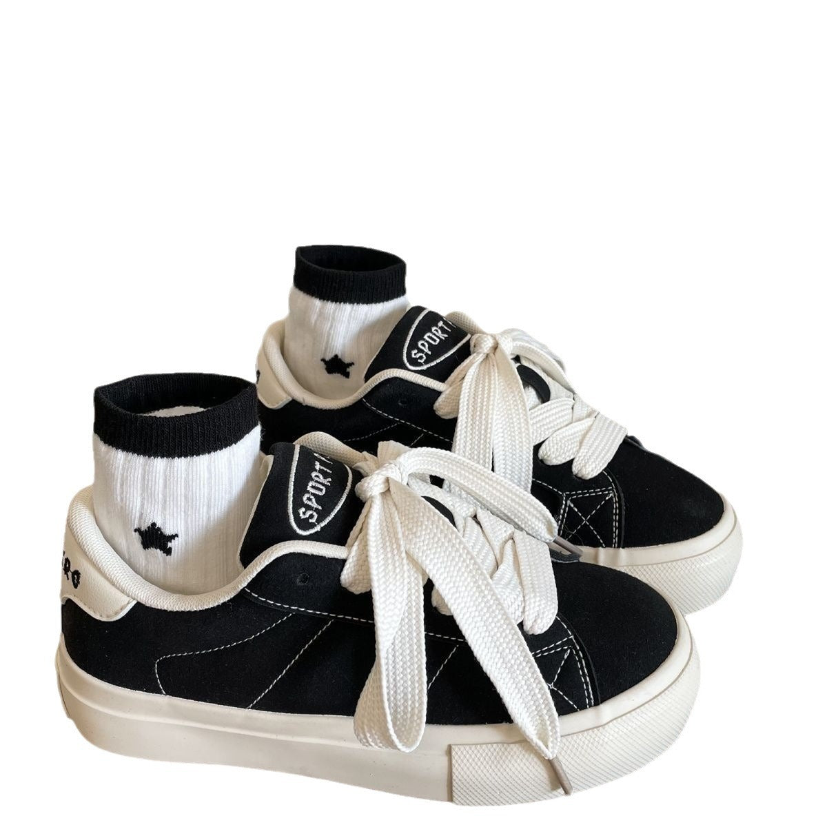 Damen Sportliche Sneaker mit weichem Wildleder-Obermaterial und dämpfender Sohle