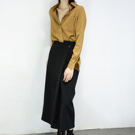 Damen Elegante und bequeme Bluse mit schickem Kragen Shop Nory