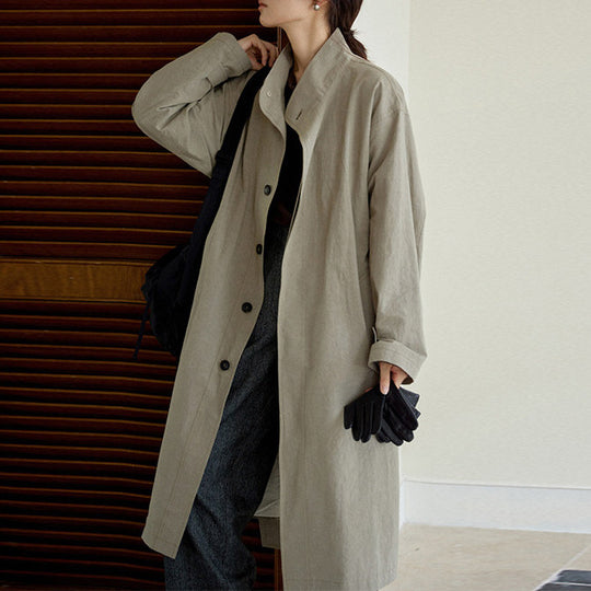 Damen Urbaner Lange Trenchcoat Shop Nory