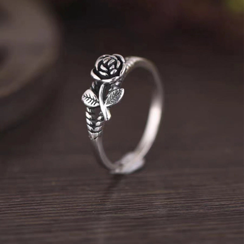 Damenring mit kunstvollem Rosenmotiv Shop Nory