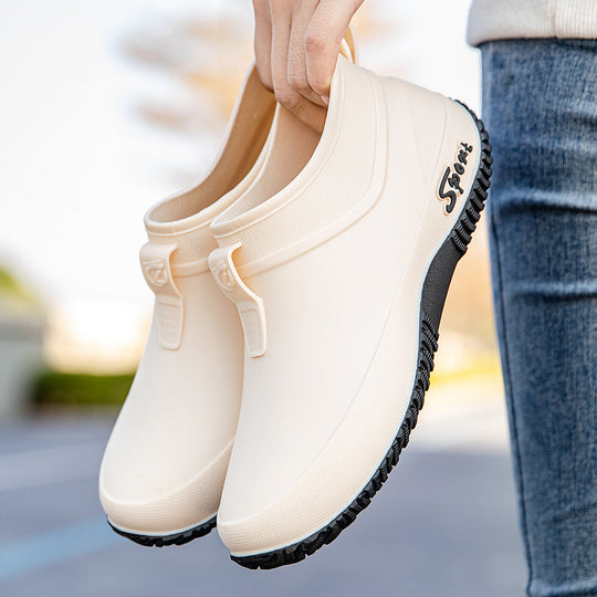 Damen Wasserdichte Ankle-Gummischuhe mit elastischem Schaft und griffiger Laufsohle Shop Nory