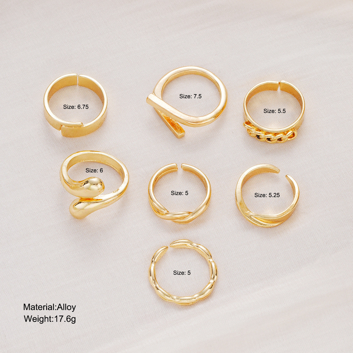 Damen Ring-Set mit kreativen und zeitgenössischen Designs Shop Nory
