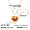 Damen Halskette mit herzförmigem Anhänger aus hypoallergenem Edelstahl und verstellbarem Kettenverschluss Shop Nory