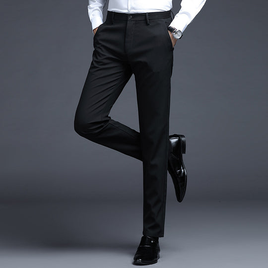 Herren Formelle Slim-Fit Anzughose mit Stretchbund und Bügelfalte Shop Nory
