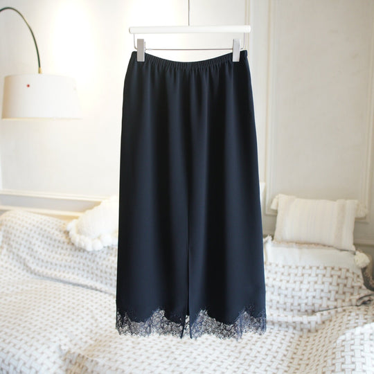 Damen Eleganter Maxirock mit dekorativer Spitzenborte Shop Nory