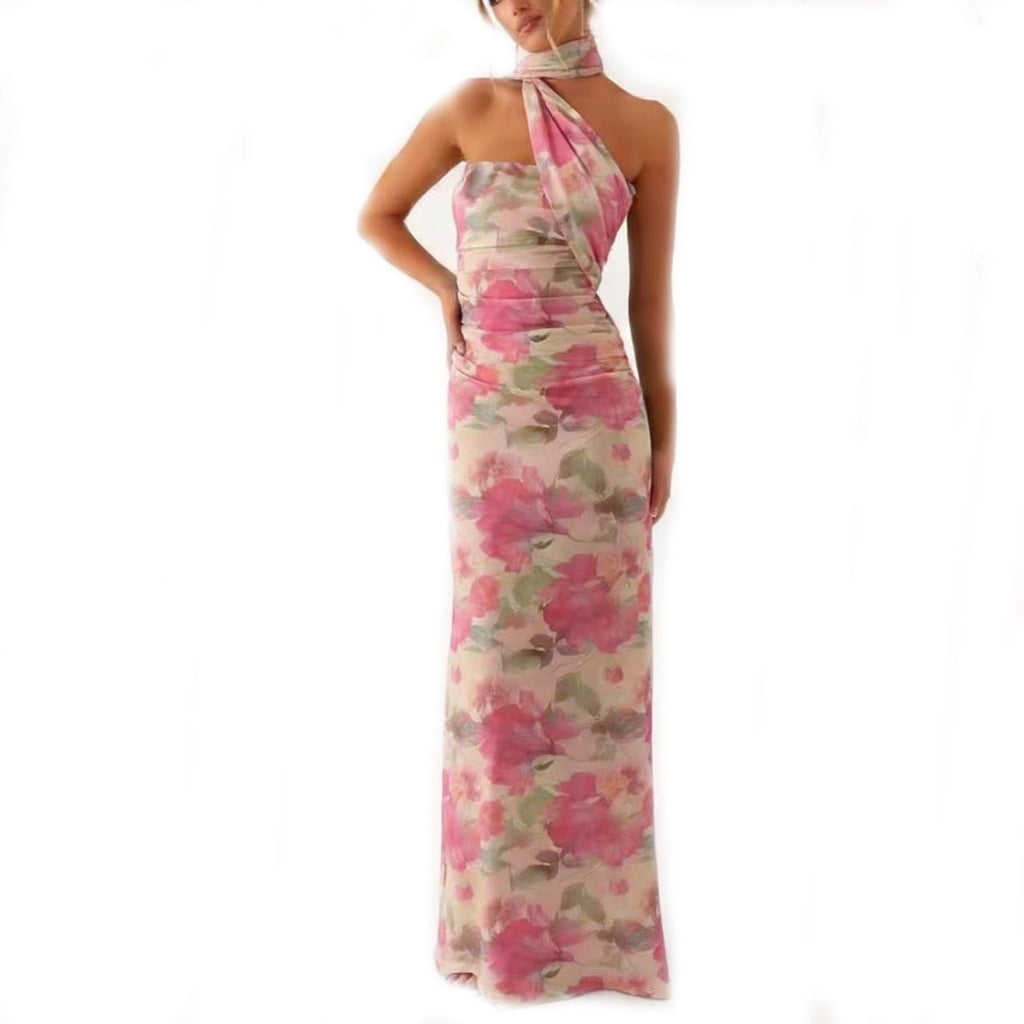 Damen Maxi-Kleid mit floralem Design