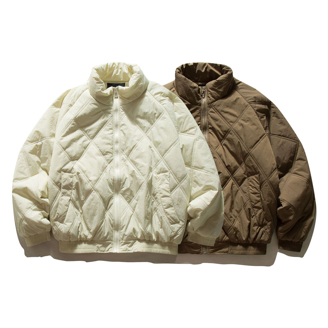 Unisex Boxy‑Steppblouson mit Diamantsteppung und hohem Funnelkragen Shop Nory