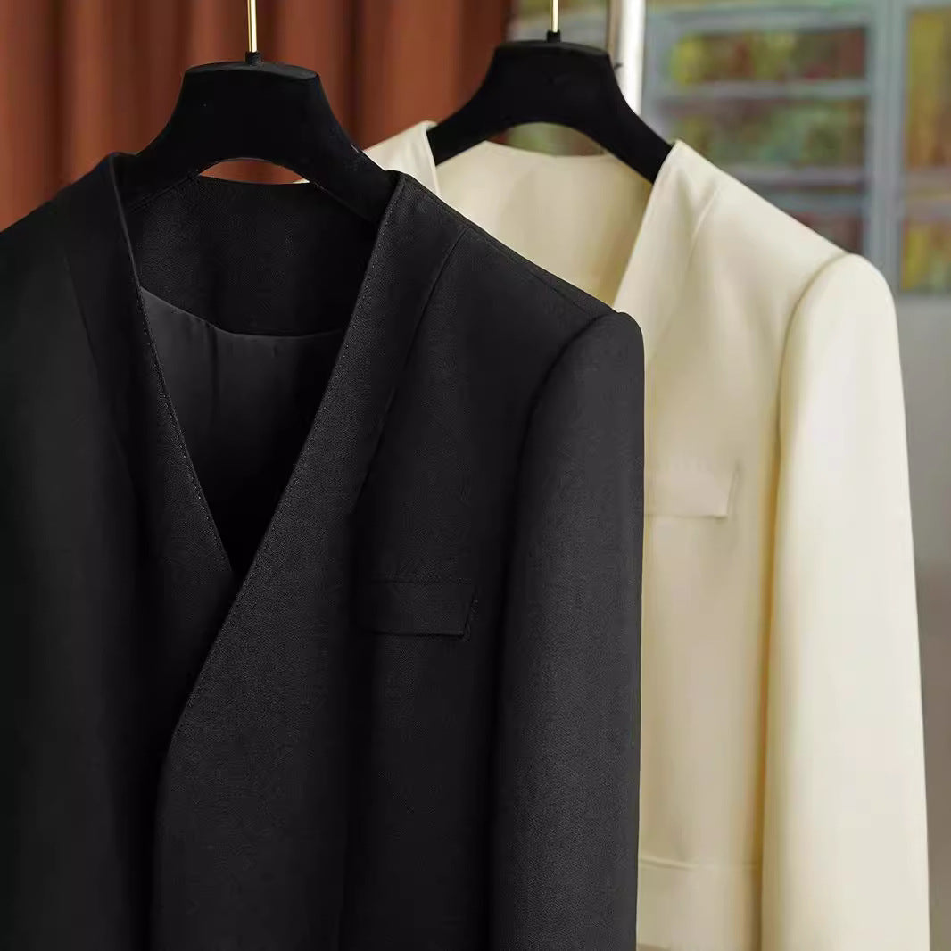 Damen Eleganter Blazer ohne Verschluss Shop Nory