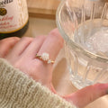 Damen zierlicher Ring mit floralem Design und funkelndem Akzent Shop Nory