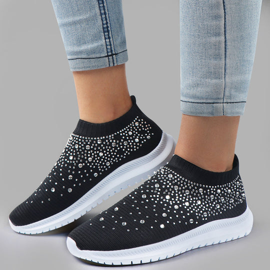 Damen Elastischer Strick‑Sneaker mit Schmucksteinbesatz Shop Nory