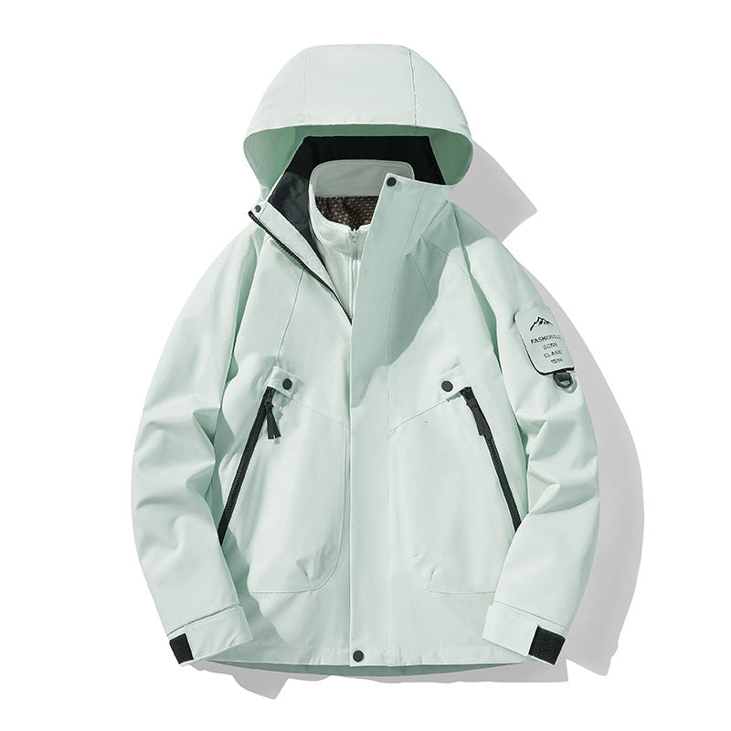 Unisex Wasserdichte, atmungsaktive Hardshell-Outdoorjacke mit Kapuze Shop Nory