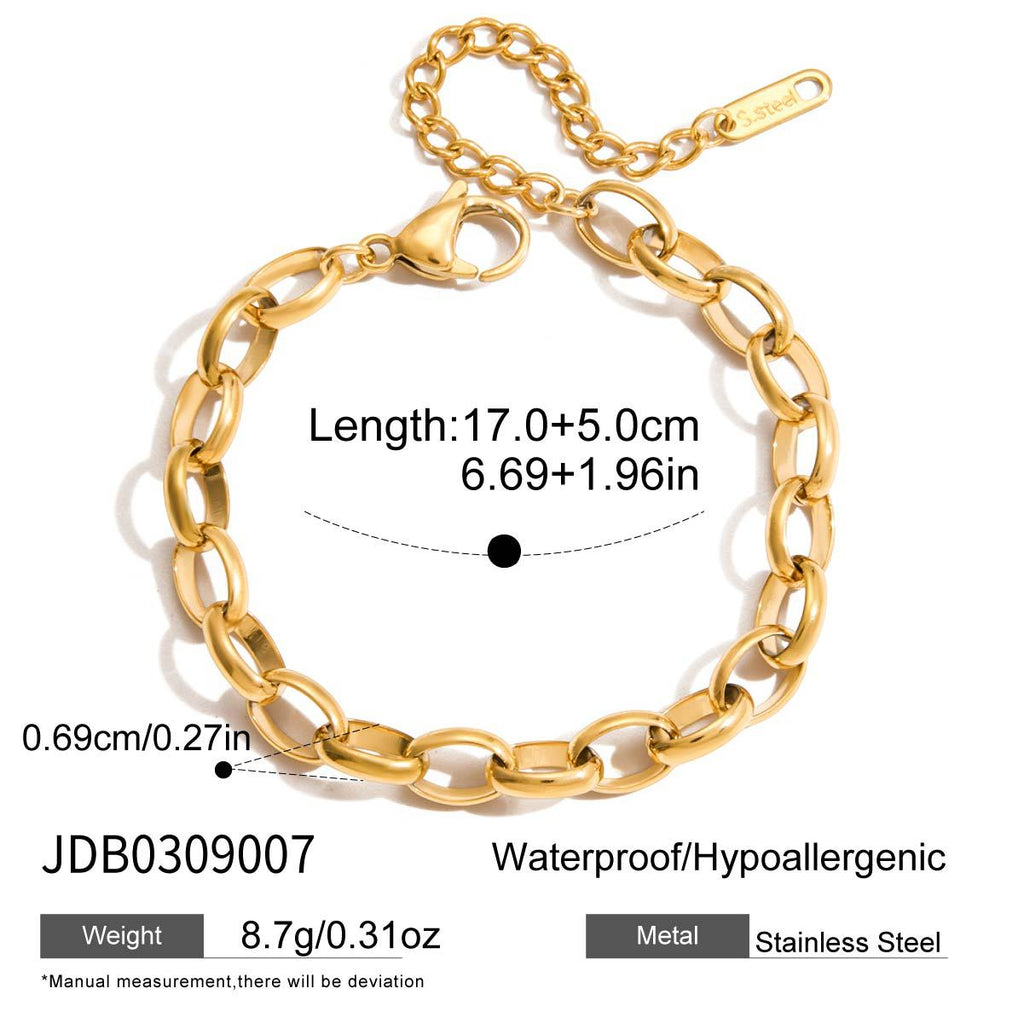 Damen Offenes Armband mit bunten Zirkonia aus hypoallergenem Edelstahl Shop Nory