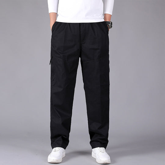 Herren Locker sitzende Cargo‑Hose mit elastischem Tunnelzugbund, Knieabnähern & Reißverschlusstaschen Shop Nory