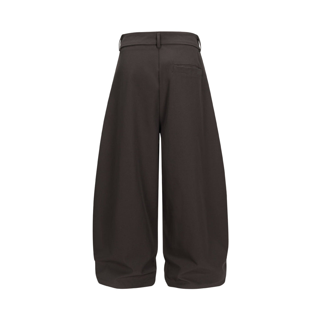 Damen Weite Culotte-Hose mit hoher Leibhöhe, Kellerfalten und verkürztem Saum Shop Nory