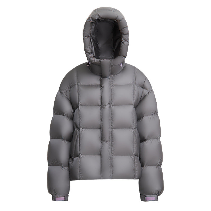 Damen Kurze Boxy‑Steppjacke mit Oversize‑Ärmeln, hohem Thermokragen und Kapuze Shop Nory