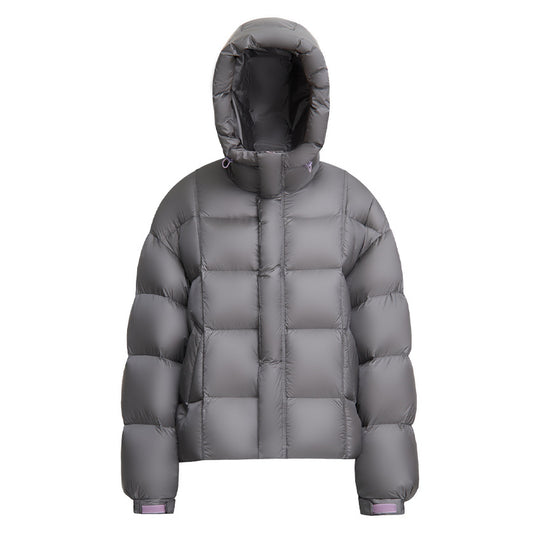 Damen Kurze Boxy‑Steppjacke mit Oversize‑Ärmeln, hohem Thermokragen und Kapuze Shop Nory