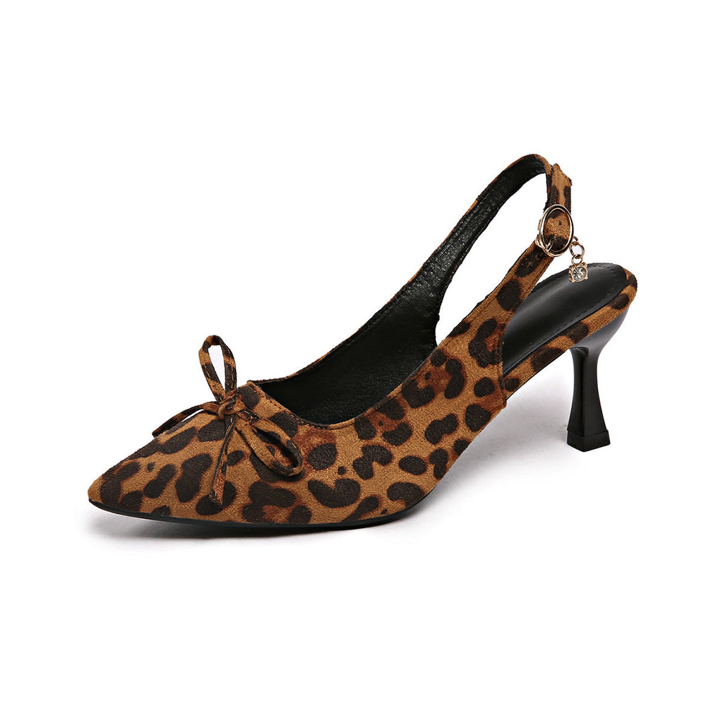 Damen Slingback Pumps mit versatilem Leopardenprint Shopnory