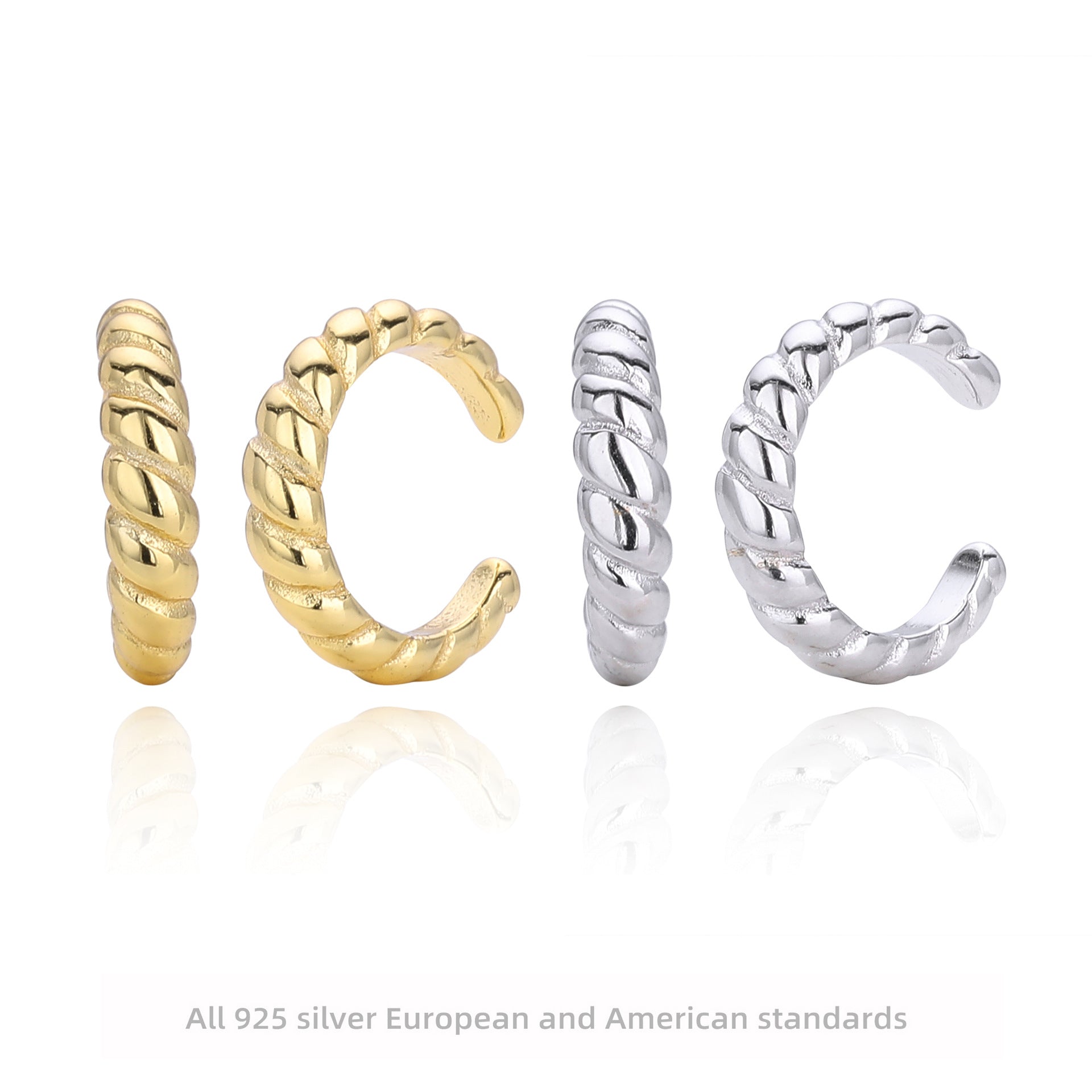 Damen Ohrhänger im eleganten Zopfmuster aus hochwertigem 925 Sterling Silber Shop Nory